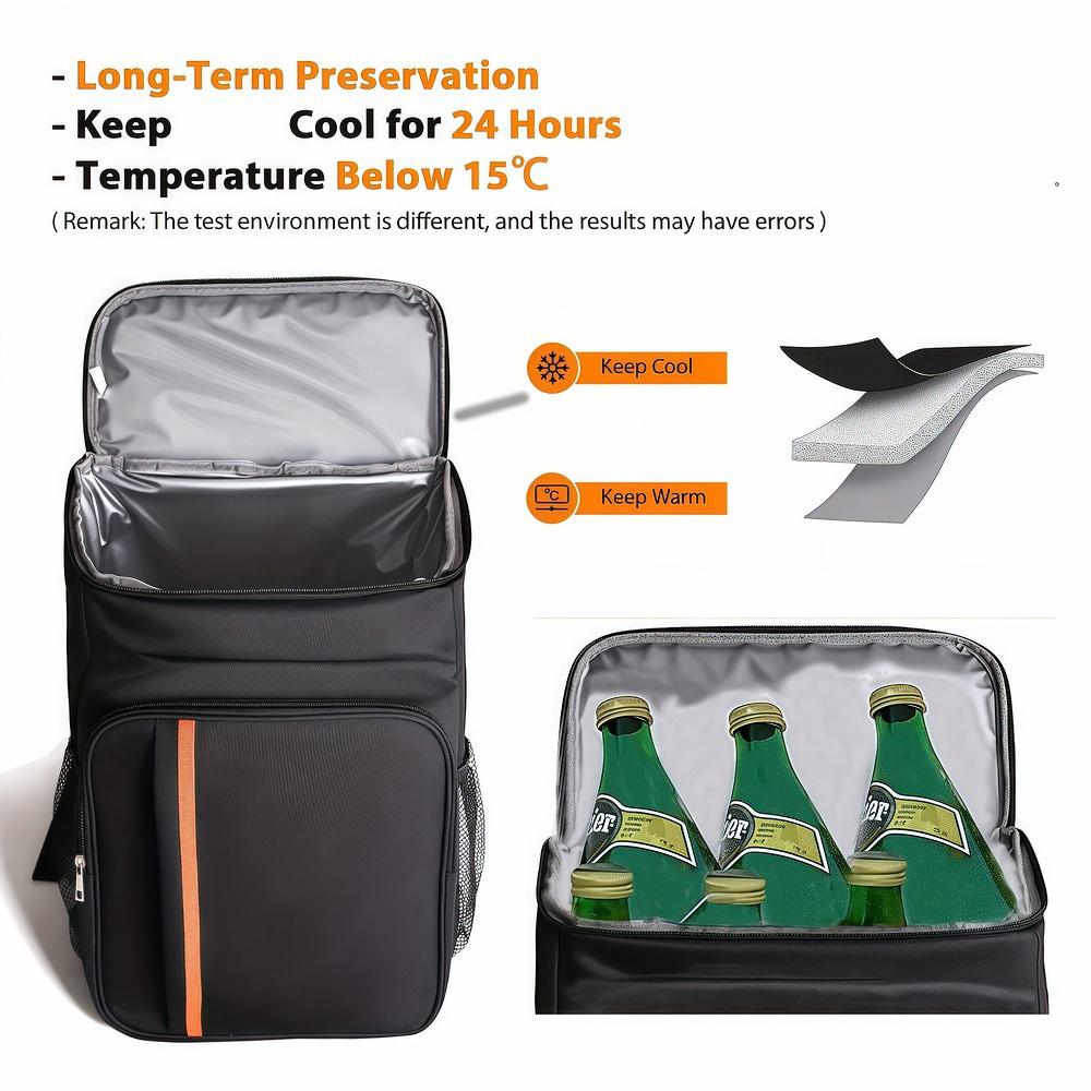 Рюкзак для пикника, сумка-термос на два плеча, подходит для путешествий, пикников на природе, без прямого контакта с продуктами.zwg