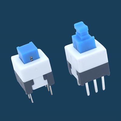 10 шт./лот G64 Переключатель для мультиметра Комплект микропереключателей Квадратный 7x7x12 мм 6 контактов DPDT Мини-кнопка Плоский самофиксирующийся переключатель
