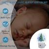 Watercolor Christmas Tree Night Light for Kids, LED Night Light Plug into Wall with Dusk to Dawn Sensor for Girls Boys Women Men Room Decor, Hallway,