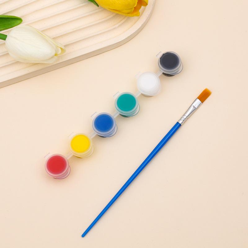 6-Piece Children's Acrylic Paint Set: 12 Colors for Art, Crafts & Plaster Dolls