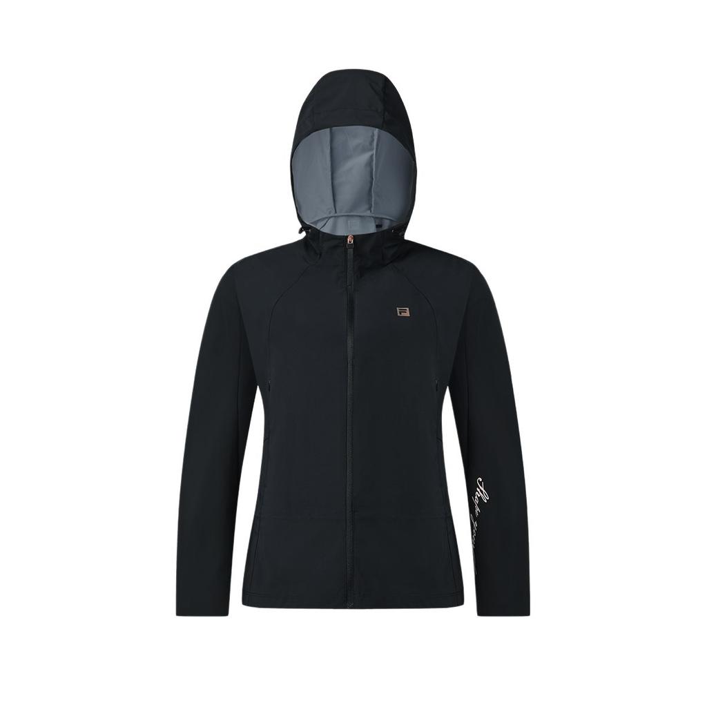 Fila Fitness Fashion Comfortable Simple Versatile Hooded Jacket Women Jackets Black A11W521708F-BK