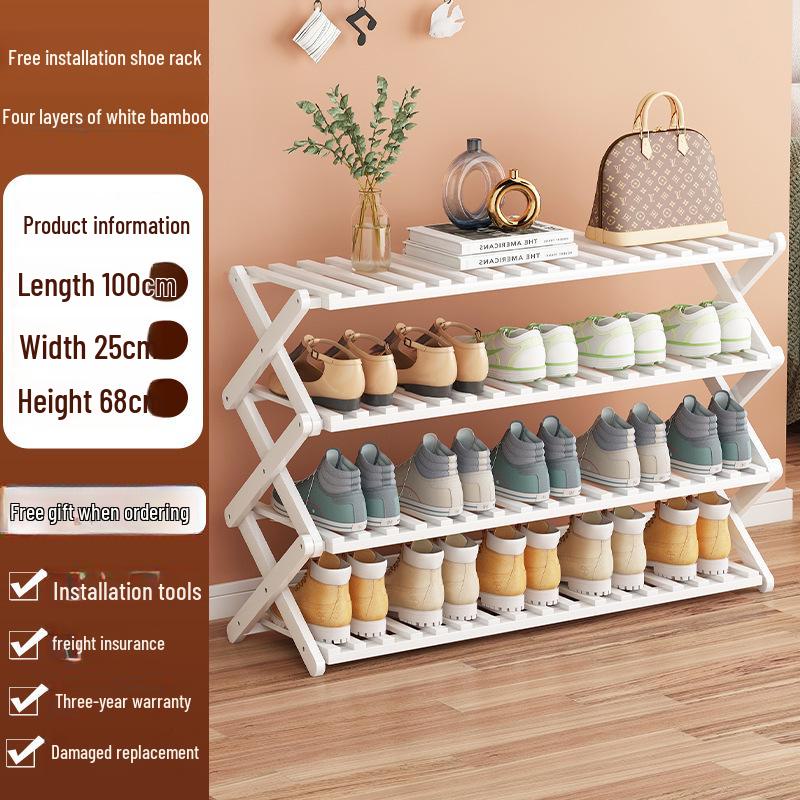 Складная пылезащитная полка для обуви: Многослойный шкаф для обуви для прихожей и гостиной, легко собирается