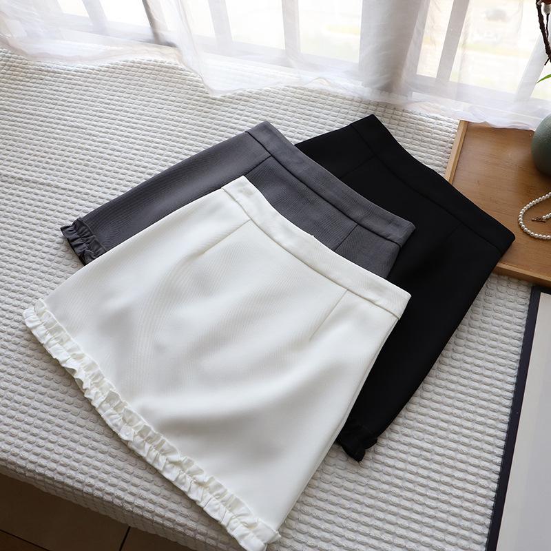 Юбка А-силуэта с высокой талией, весна/лето 2025, корейский стиль - Универсальная, облегающая бедра, короткая юбка для женщин, стиль 3673