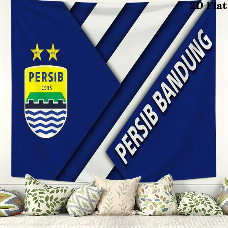Persib Bandung Wall Tapestry Aesthetic Wall Hanging Printed Fabric Blanket Decorative Tapestries for Bedroom Living Room Home Decor