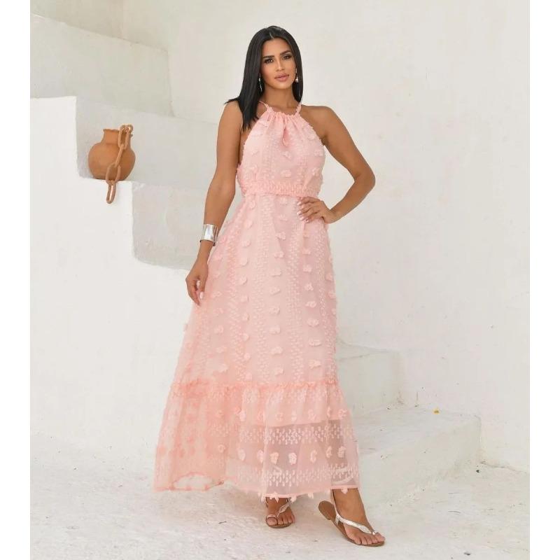 Женские темпераментные тонкие стереоплатья без рукавов с висячим вырезом