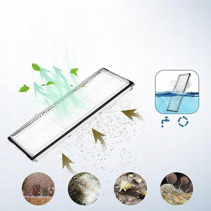 Rosfix Komplet 11w1 do Roborock S7 S7 MaxV Ultra – Szczotki, Filtry HEPA, Mop Sonic | Zmywalne Filtry | Miotełka Czyszcząca