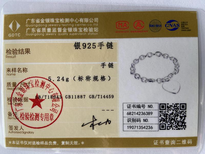 Браслет-подвеска из стерлингового серебра 925 пробы в форме сердца Свадебные модные украшения