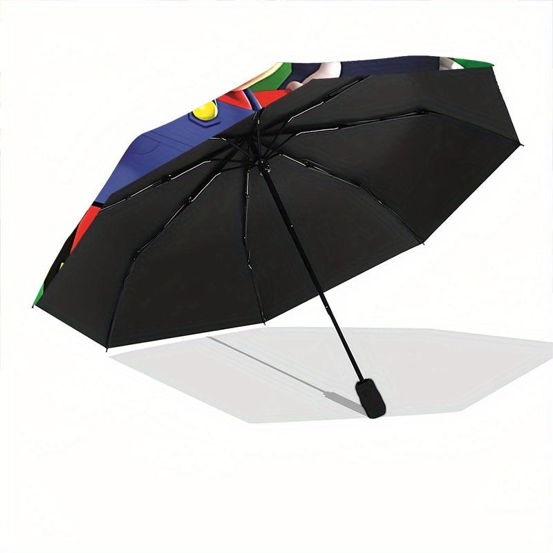 1pc Super Mario Automatic Open/close, Portable Folding Umbrella for Women & Men,Compact Parasol,, Durable Frame yy250809197