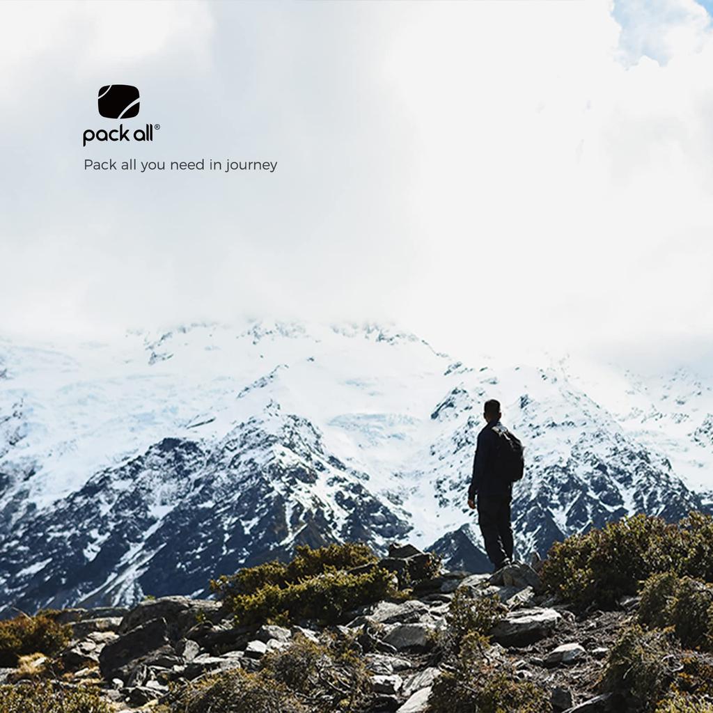 [pack All] Lightweight Backpack, Foldable, Water-repellent, Hiking Daypack, 18L, Compact, Outdoor, Travel, Convenient Item (black)