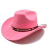 Suede Jazz Top Hat Women'S Brim Suede One-Word Top Men'S Ladies Cowboy Hat Felt Hat