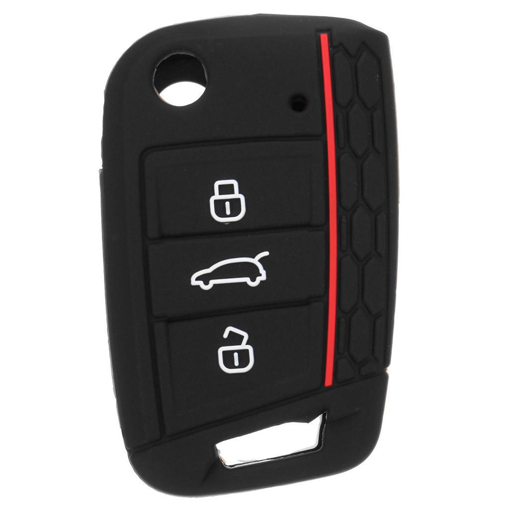 Силиконовый чехол для ключей с 3 кнопками, чехол-брелок для VW Golf 7 Mk7, аксессуары для защиты ключей автомобиля