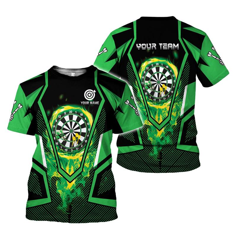 Персонализированная 3D-печатная футболка с изображением дартсмена, футболка для фанатов дартса, летние свободные топы с коротким рукавом, одежда