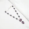 Amethyst Necklace, Gemstone 925 Sterling Silver Jewelry Necklace, Handmade Jewelry, For Anniversary Gift