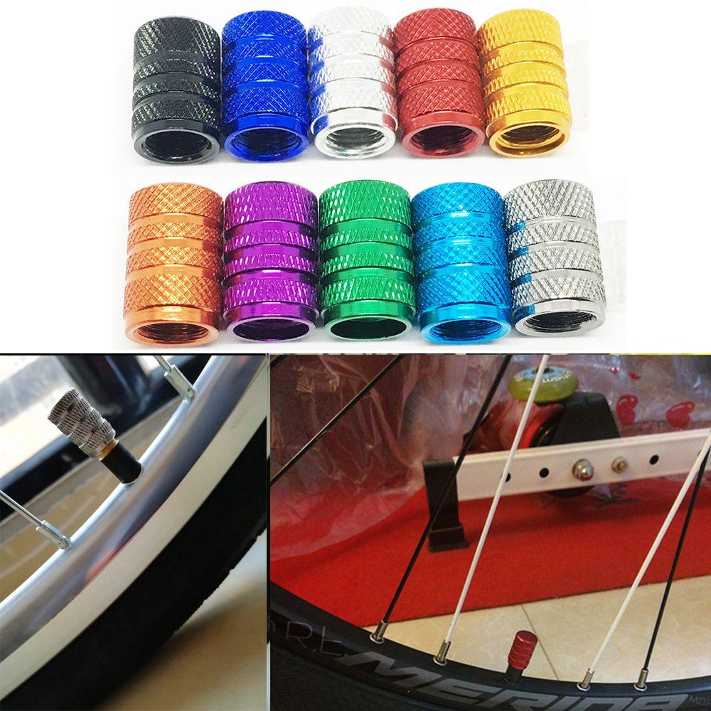 4pcs New Bike Parts Aluminum Alloy Tyre Valve Cap Bicycle Accessories Wheel Rim Tire Dust Cover