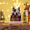 Glowing Christmas Cabin House with Led Lights Christmas Story Village Houses Festival Ornament Christmas Atmospheres Decor Props