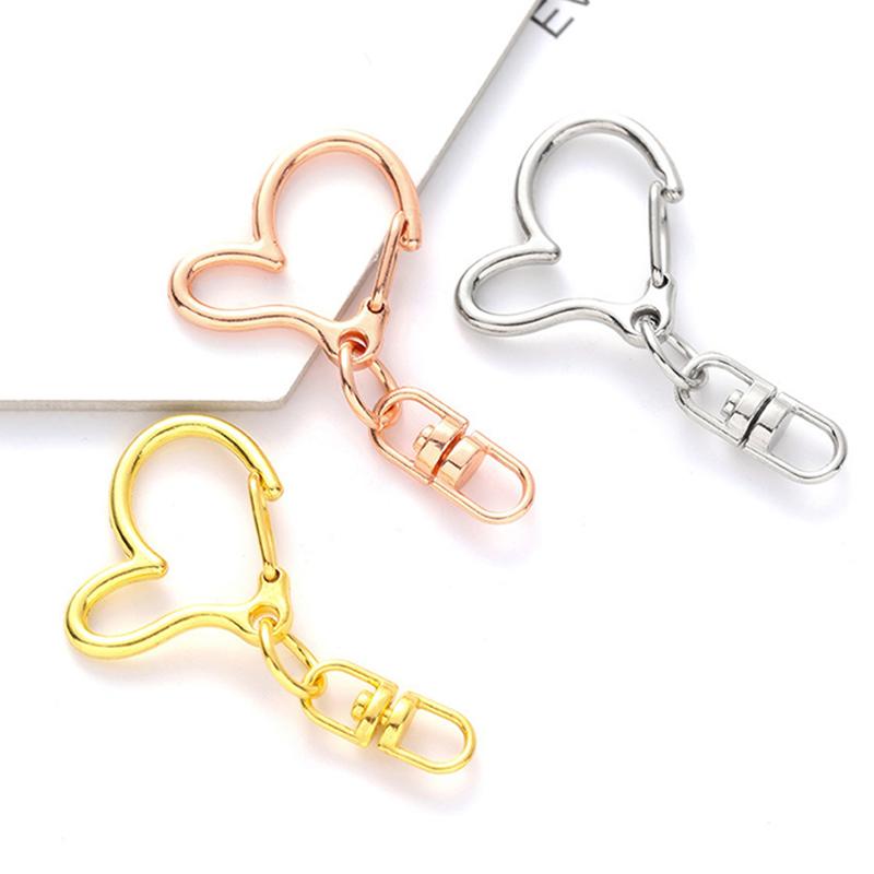 10pcs Lobster Clasp Multifunction Metal Buckles DIY Hooks Clips Craft Making Heart Shape For Bag Keychain Handmade Accessories