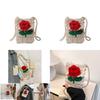 Knit Flower Girls Crossbody Bag With Durable Material For Daily Use