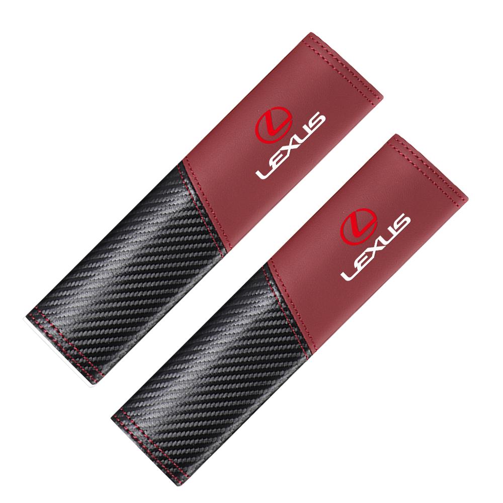Leather Car Seat Safety Belts Shoulder Cover Suede Soft Pad Accessories For Lexus LS LC IS350 ES300h ES300 IS250 GX460 NX350h RX