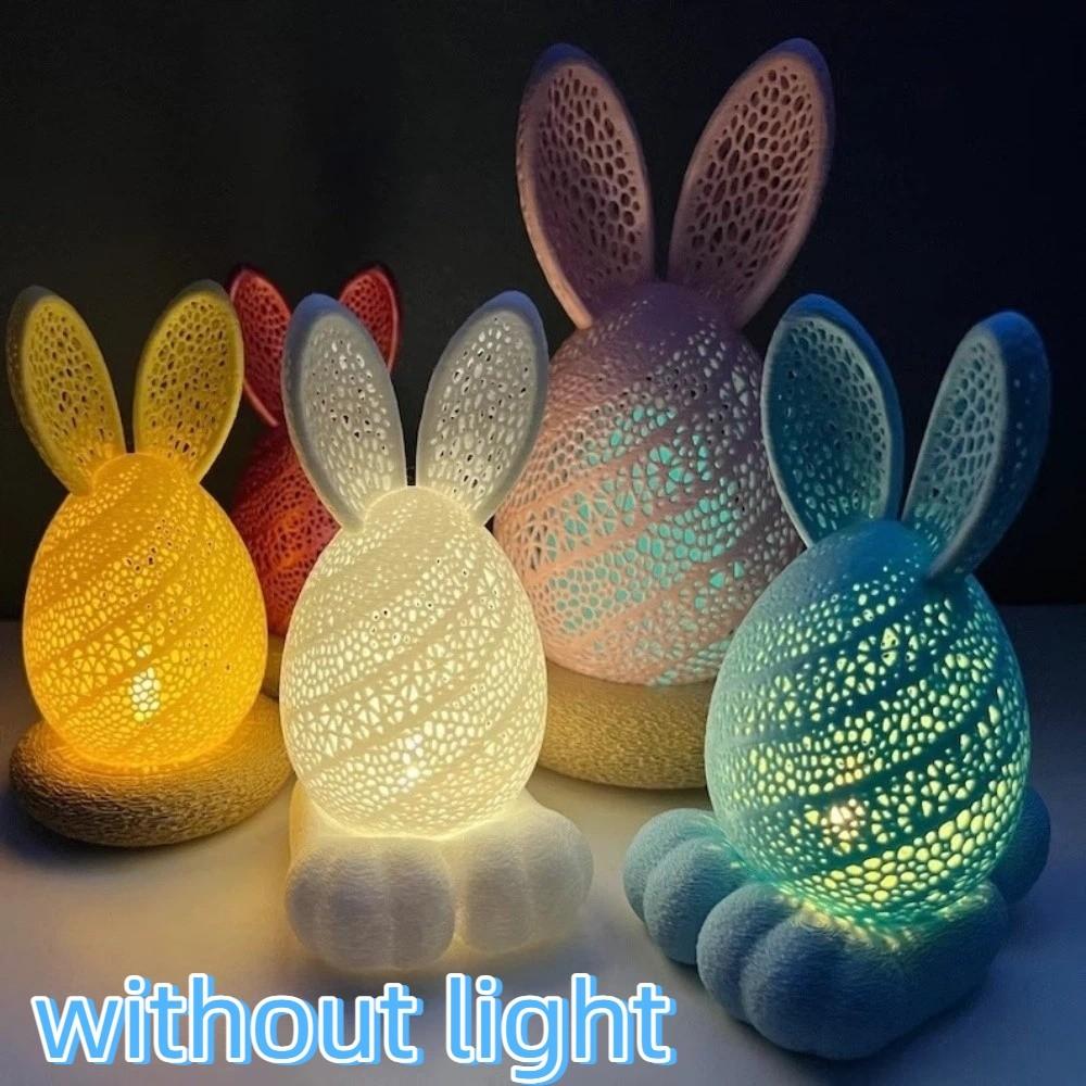 Cartoon 3D Printing Easter Rabbit Hollow Out Egg Candle Holder  Easter Decoration