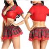 European American Erotic Lingerie Sexy Transparent Student Sailor Short Skirt Role-playing Uniform Seduction Flirting Sex Suit