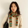 Thickened Striped Scarf Narrow Winter Shawl Fashion Cashmere Knitted Scarf  Daily
