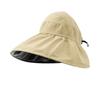 Sunscreen Black Vinyl Sunshade Hat UV Protection Empty Top Hats Retro Sun Protection Cap  Travel