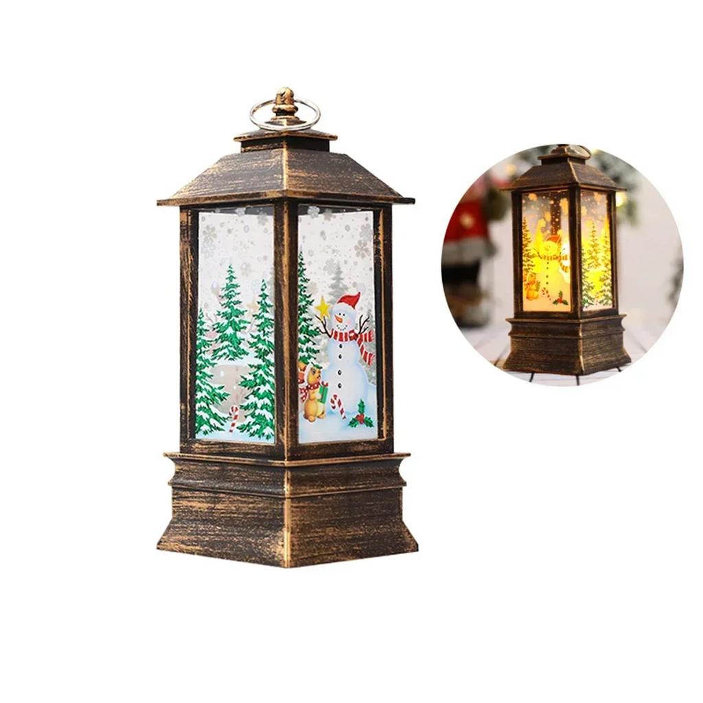 Рождественский Санта-фонарь Ветряные огни Веселое рождественское украшение для дома Натал Навидад 2025 Рождественские украшения Подарки Новый год 2025