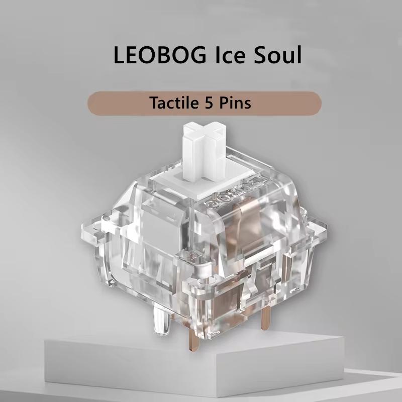 LOBOG Ice Soul Switch Кастомная механическая клавиатура 5-контактные тактильные переключатели Легкое усилие RGB Прозрачная Заводская смазка hi75 Sugar65