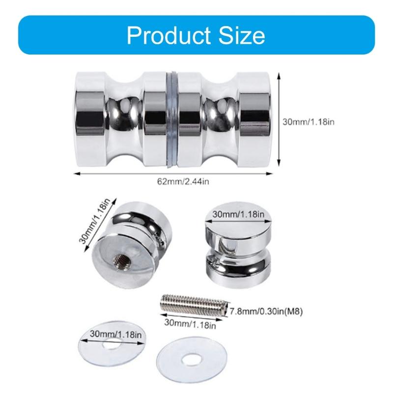 Aluminium Knob  with Ergonomic Grip & Easy Installation Contemporary Door Knob Upgrades for Glass Shower Enclosures