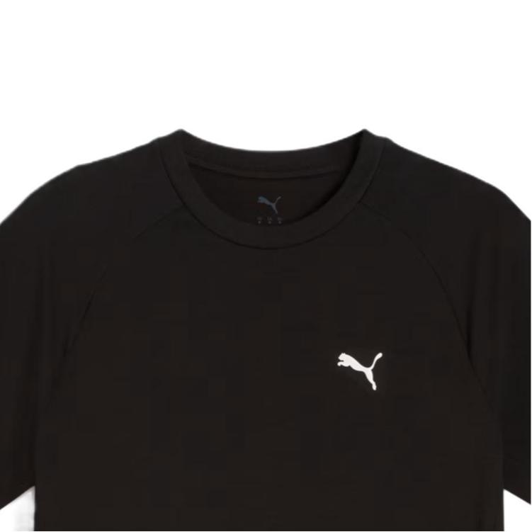 Puma Модная универсальная футболка с коротким рукавом Evo с логотипом бренда, мужская, топы, черная, 687588-01