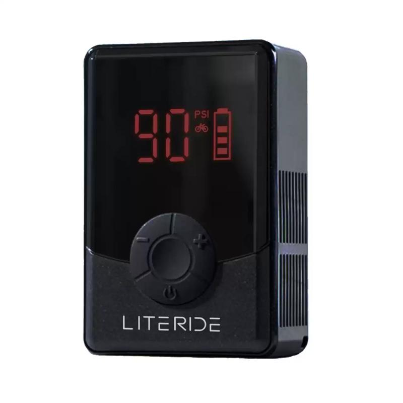 LITERIDE 120 PSI Portable Pocket Bike Electric Air Pump MINI Tire Inflator For Bicycle Digital Gauge Display