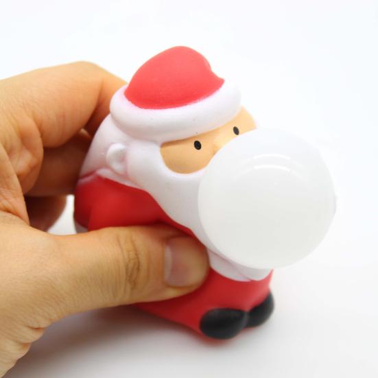 Squeeze Toy Cute Santa Claus Snowman Elk Squishes Toy Soft TPR Stress Relief Vent Toys Fidget Bubble Christmas Decompression Toy Christmas Gift
