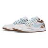 Jordan Air Jordan 1 Sea Salt Coconut Устойчивые к истиранию Низкие винтажные баскетбольные кроссовки Унисекс Белый Синий Коричневый DC0774-202(Команда864-)