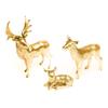 Deer Family 22ct Gold Plated British Made Animal Art Figure Collection Female Fawn [Stag, Deer, Set]