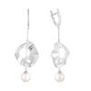 Silver Earrings with Imitation Pearls (2106418)