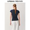 UR 2025 Женский трикотажный топ с коротким рукавом прилегающего кроя