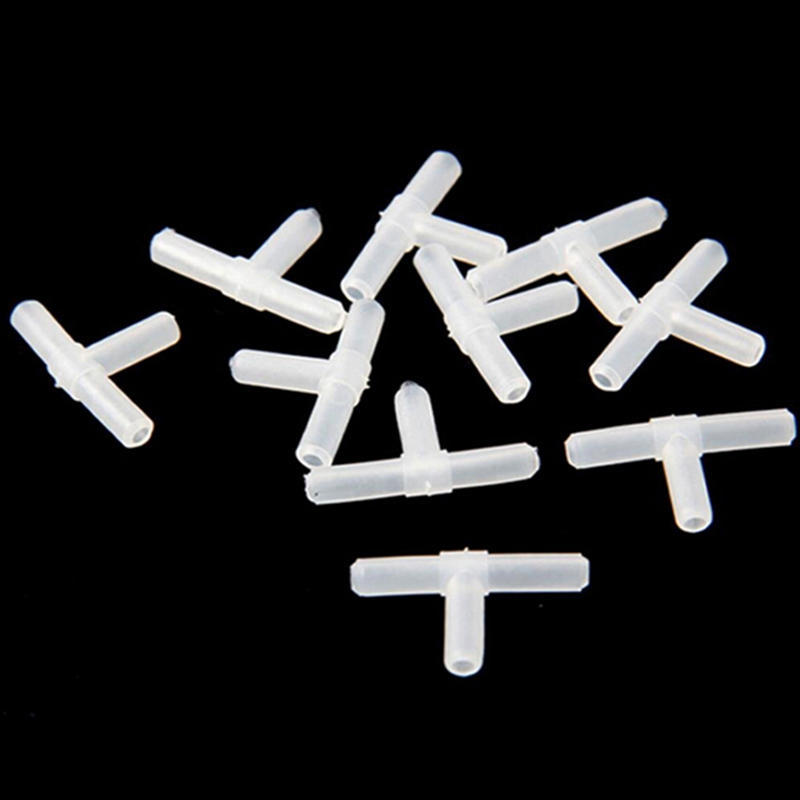 10 Pcsplastic Tee’S / "T" 3-Way Aquarium Air Pump Line Tubing Joints Connectors