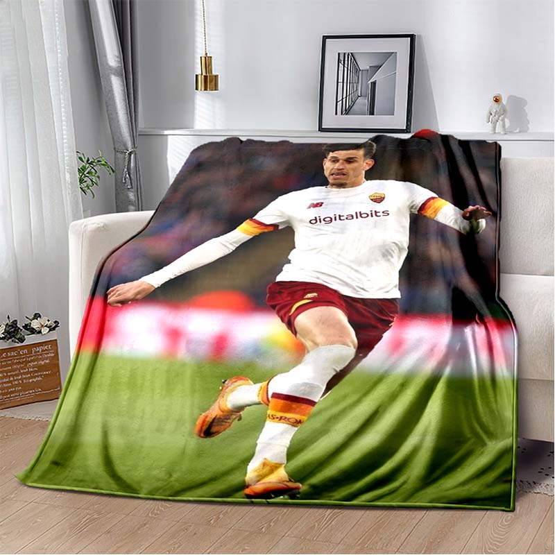 AS Roma Логотип Щит с Волчицей Бордовый Золотой Вертикальная Полоса Печать Мягкое Фланелевое Плед Теплый Декор для Дивана Кровати Покрытие Для Футбольных Фанатов