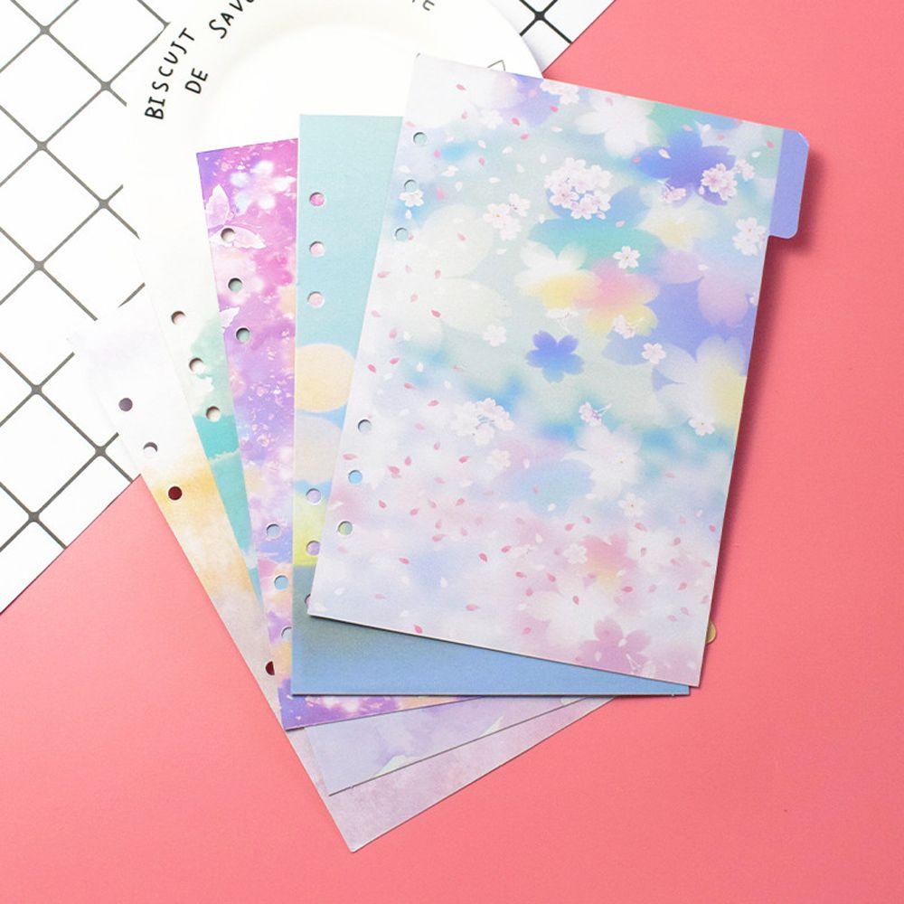 Binders Binder Index Page Loose Leaf Separator Page Cherry Blossoms Style Notebook Divider Index