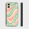 Colorful Waves Phone Case For IPhone 17 Air 16 15 14 13 Pro Max 11 12 Black Silicone Cover