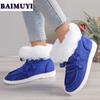 Меховые балетки на платформе женские хлопковые ботинки повседневная обувь 2025 тренд новые дизайнерские зимние уличные кроссовки ботильоны спортивные женские ботинки