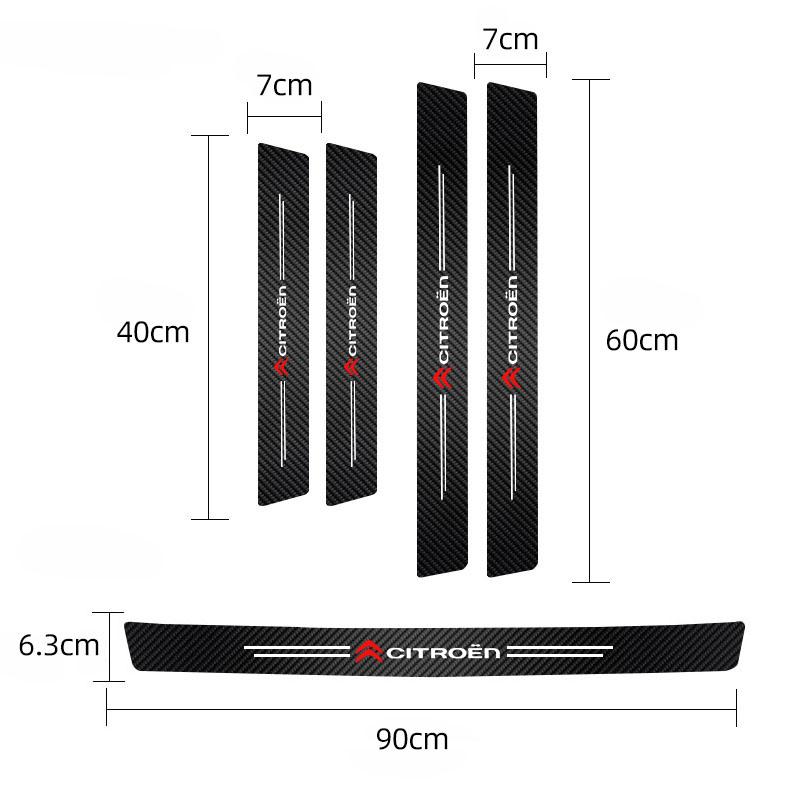AHK1 Car Door Sill Protector Stickers Threshold Non-slip Pad Mat For Citroen Celysee C6 C3 C5 C1 C2 C4 Aircross Picasso Cactus Berlin