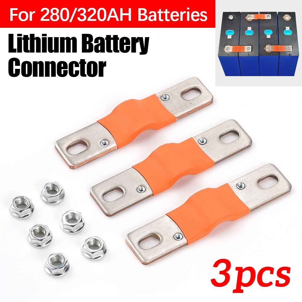 Шинный соединитель Lifepo4 Аккумулятор Гибкий медный соединитель 74 мм 3 мм 400 А для аккумуляторов Lifepo4 280 Ач 310 Ач 320 Ач Использование защиты