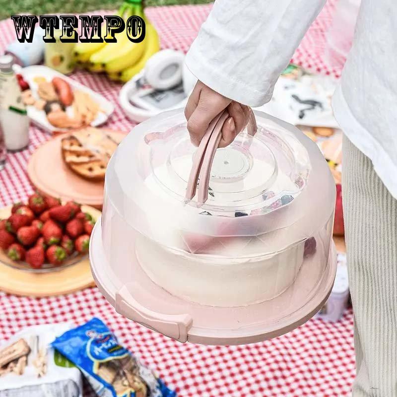 8-дюймовая портативная коробка для торта, прозрачная коробка для десерта, холодильник, коробка для хранения свежести, контейнер для хранения продуктов на открытом воздухе, многоразовая портативная упаковочная коробка