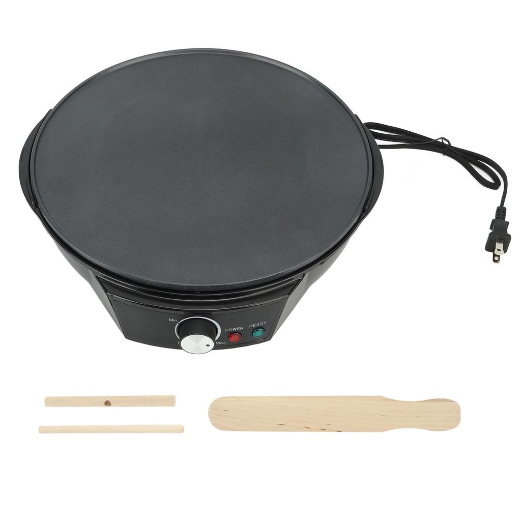 900W Electric Crepe Maker Griddle 30cm Nonstick Grill Pan Adjustable Temperature Control With Tools