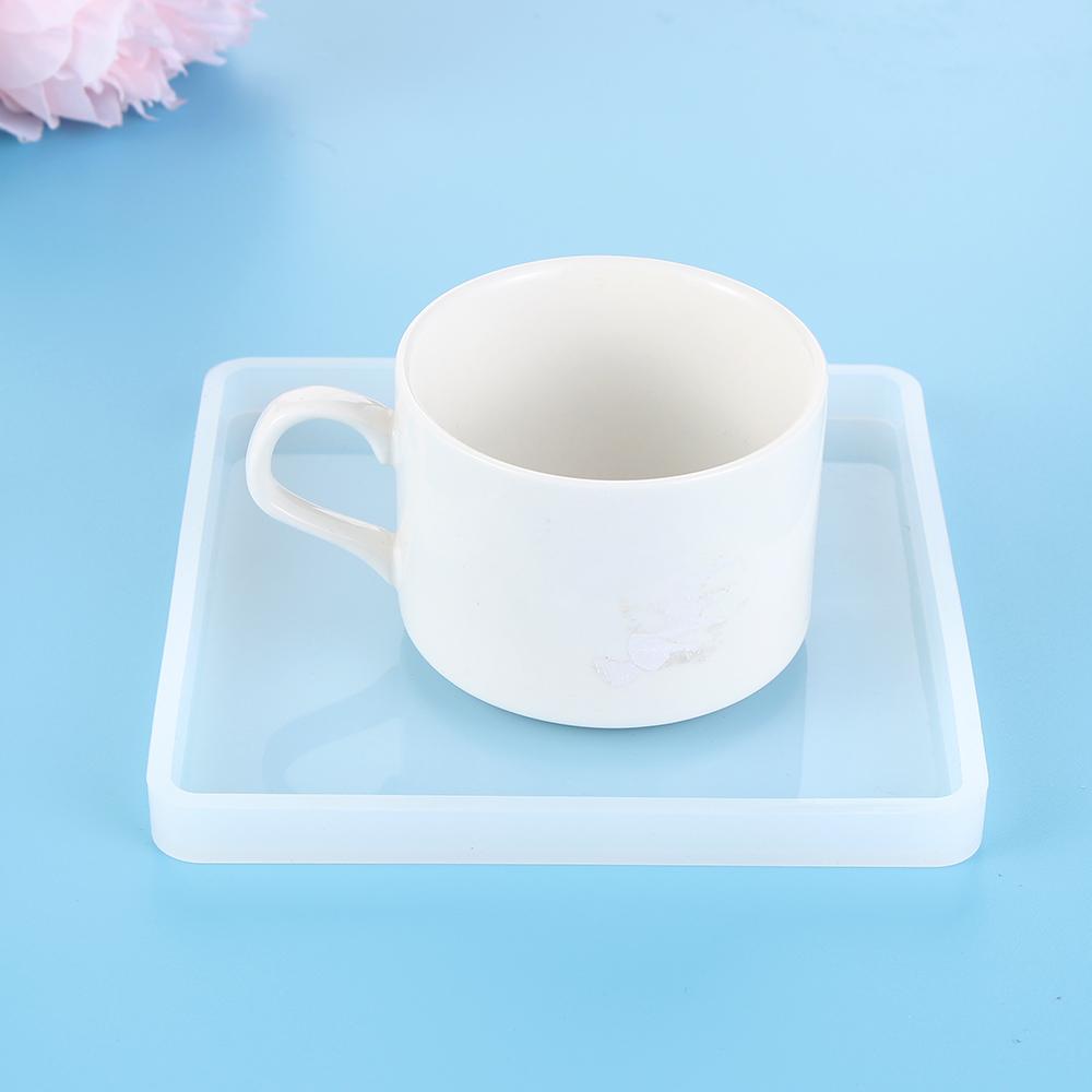 Pendant Agate Silicone Cup Mad Coaster Mold Jewelry Making Mould Epoxy Resin Casting Molds Square