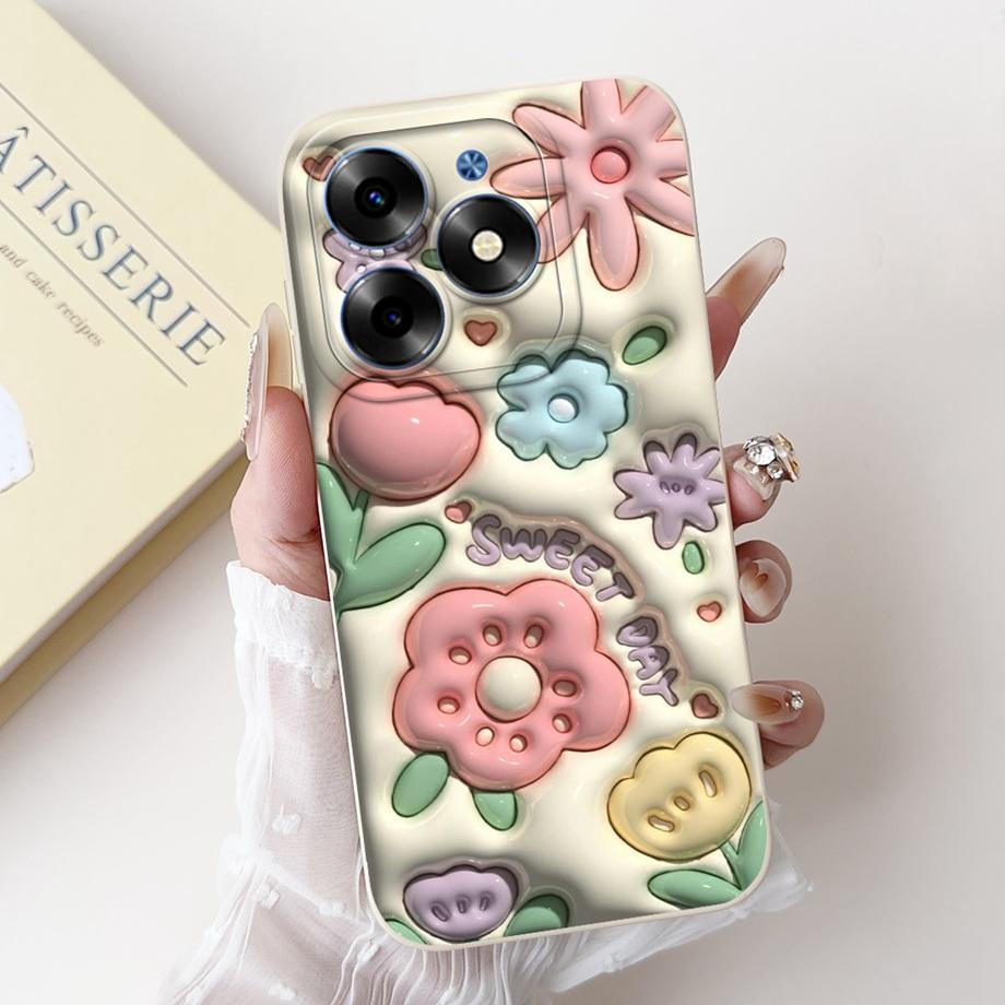 Чехол для Tecno Spark Go 2024 Tecno Spark 20c 20 Pop 8 Funda Эстетичный Мультяшный Панда Кролик Защита Камеры Матовый Мягкий Чехол