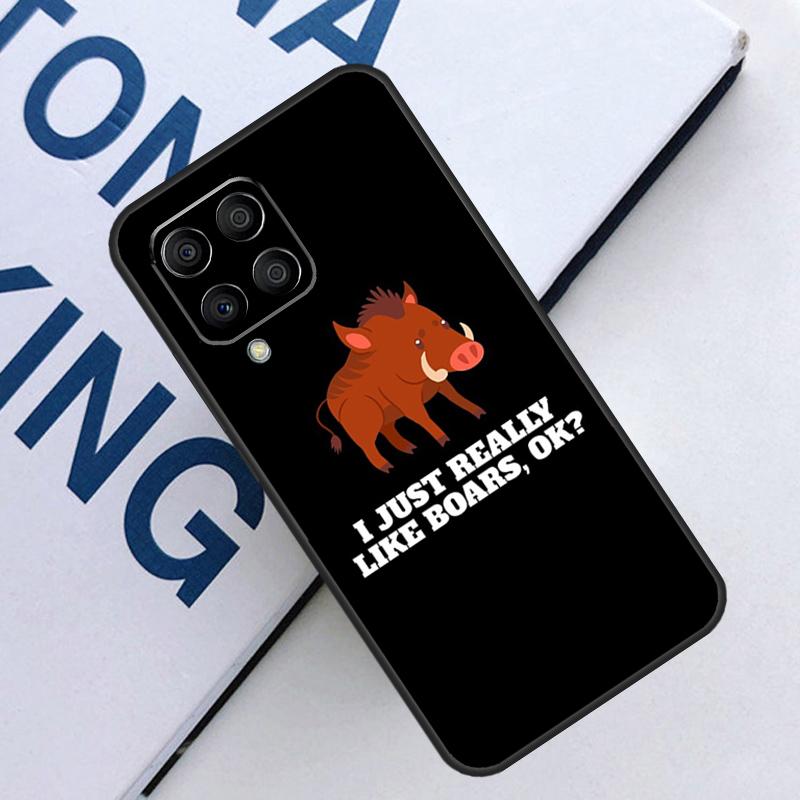 Cute wild boar funny Cartoon For Samsung Galaxy M31 M55 M15 M11 M21 M13 M33 M35 M53 M14 M34 M54 M12 M32 M52 M06 M16 Case