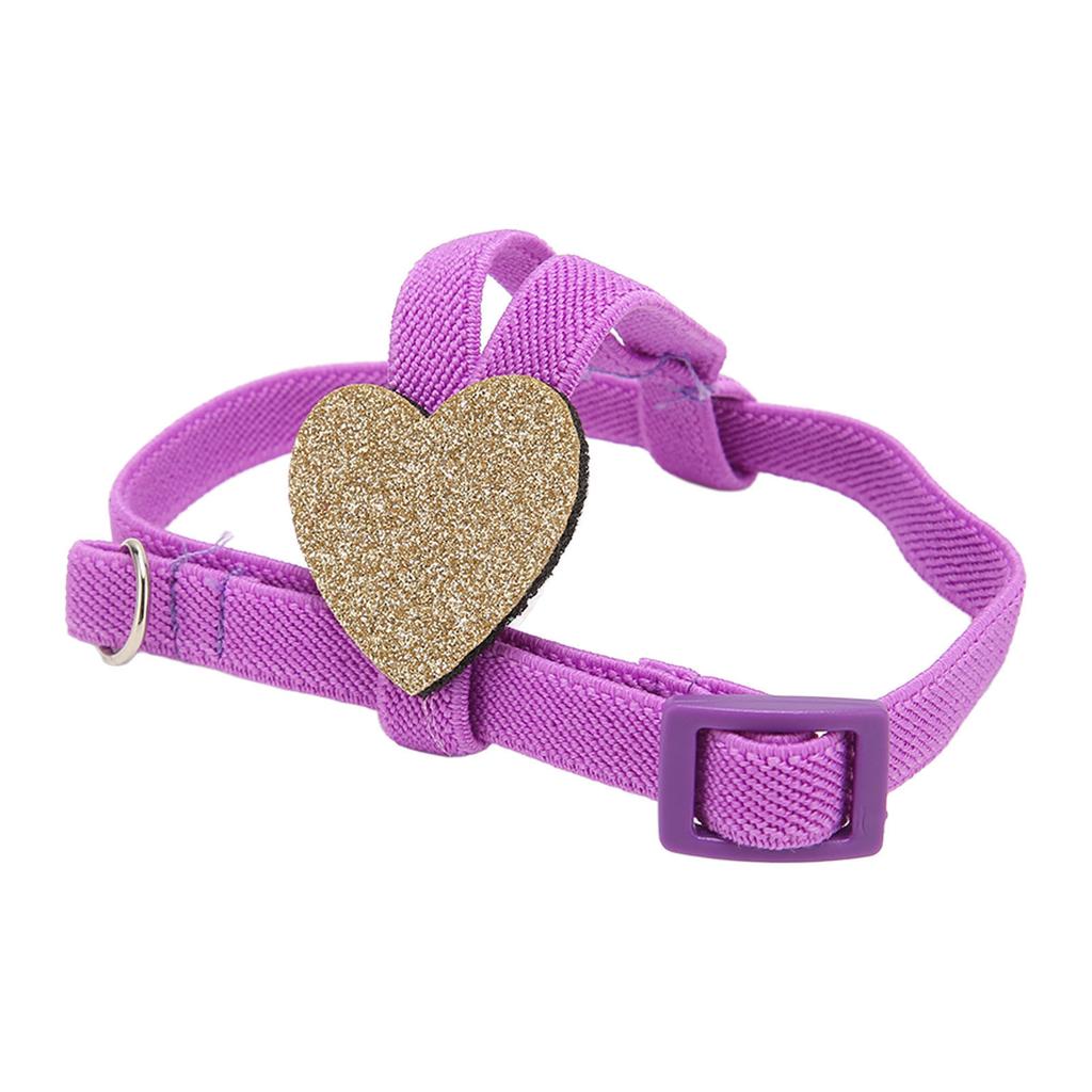 Pet Bird Harness Leash Elastic Adjustable Lightweight Parrot Flying Leash Straps with Cute Heart Purple