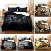 Black Panther Duvet Cover Set King Size Black Leopard Bedding Set for Kids Boys Safari Cheetah Animal Theme Quilt Cover